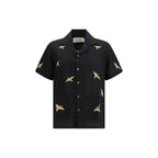 Baziszt Black Cotton Shortsleeve Shirt