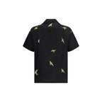 Baziszt Black Cotton Shortsleeve Shirt