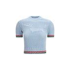 Thom Browne Blue Cotton T-Shirt