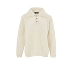 Gran Sasso White Wool Polo Shirt