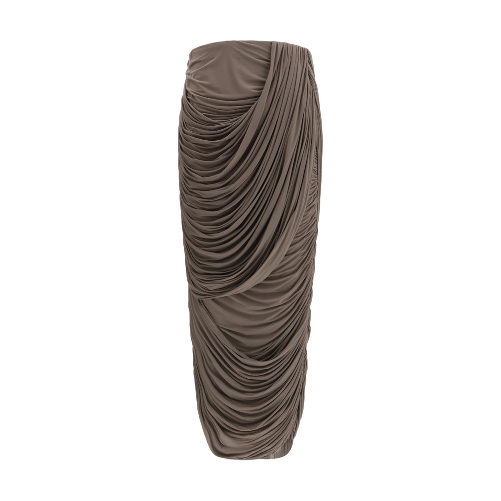 Magda Butrym Brown Copper Midi Skirt Magda Butrym