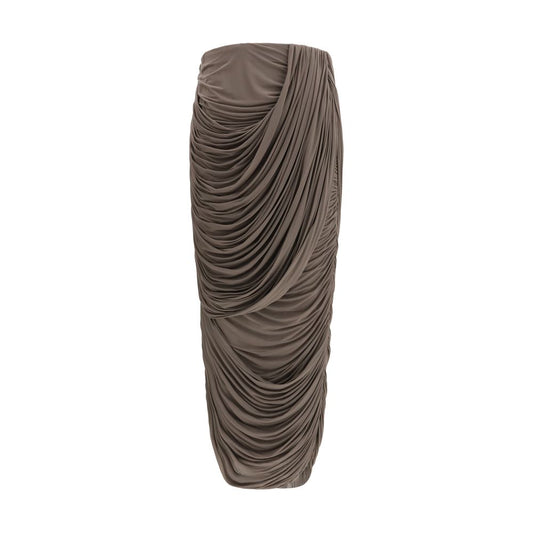 Magda Butrym Brown Copper Midi Skirt Magda Butrym