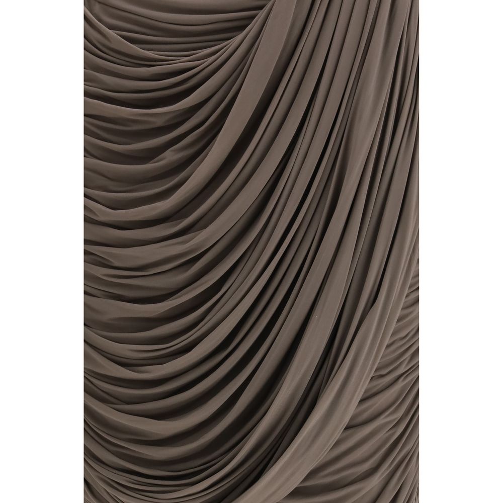 Magda Butrym Brown Copper Midi Skirt Magda Butrym
