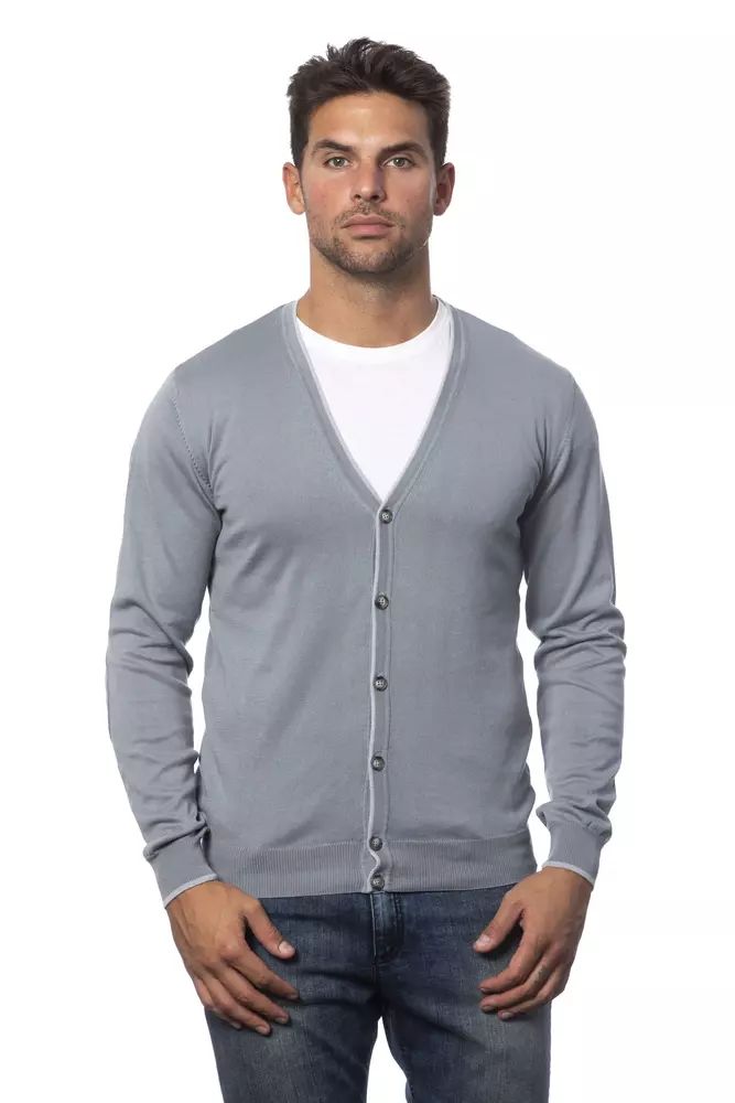 Verri Gray Cotton Cardigan Verri