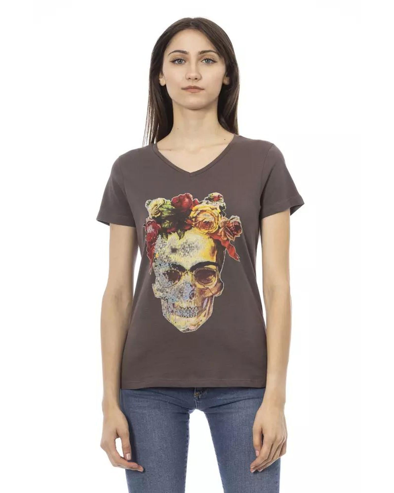 Trussardi Action Brown Cotton T-Shirt Trussardi Action