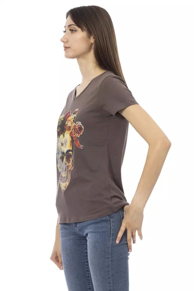 Trussardi Action Brown Cotton T-Shirt Trussardi Action