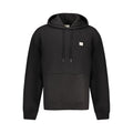 Calvin Klein black cotton men's hoodie with front kangaroo pocket and adjustable drawstrings, casual athletic style.