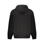 Calvin Klein black cotton men's hoodie with front pocket and drawstring hood, casual and comfortable for everyday wear.