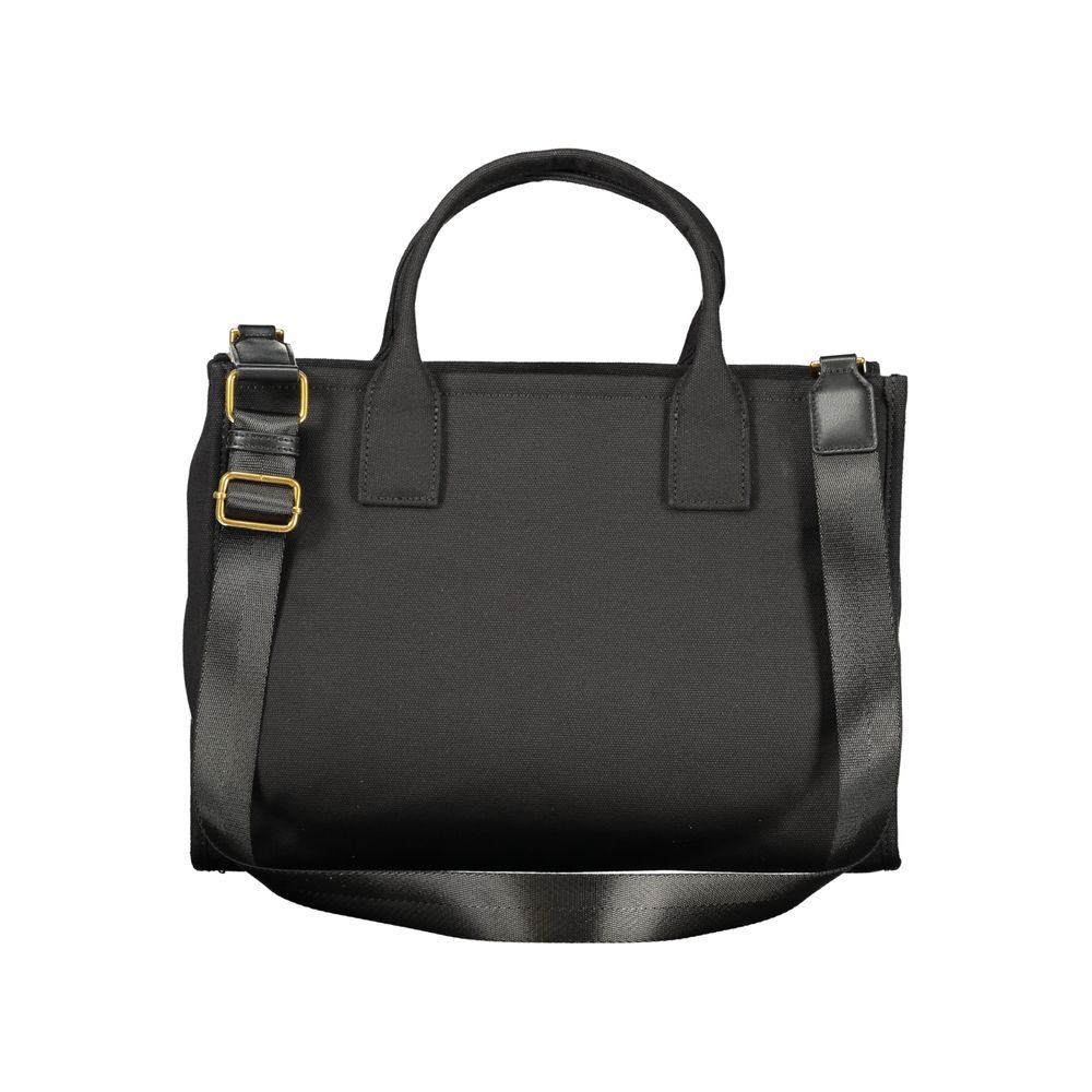 Twinset Nero cotton women’s tote bag with sleek black design and spacious interior, perfect for everyday use.