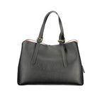 Twinset Nero polyurethane women’s tote bag with sleek design and spacious interior, perfect for everyday use.