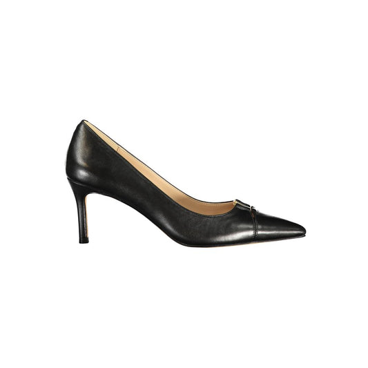Twinset Black Leather Women Classic Shoe Twinset