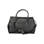 Twinset Nero polyurethane women's tote bag with sleek design, featuring dual handles and spacious interior.