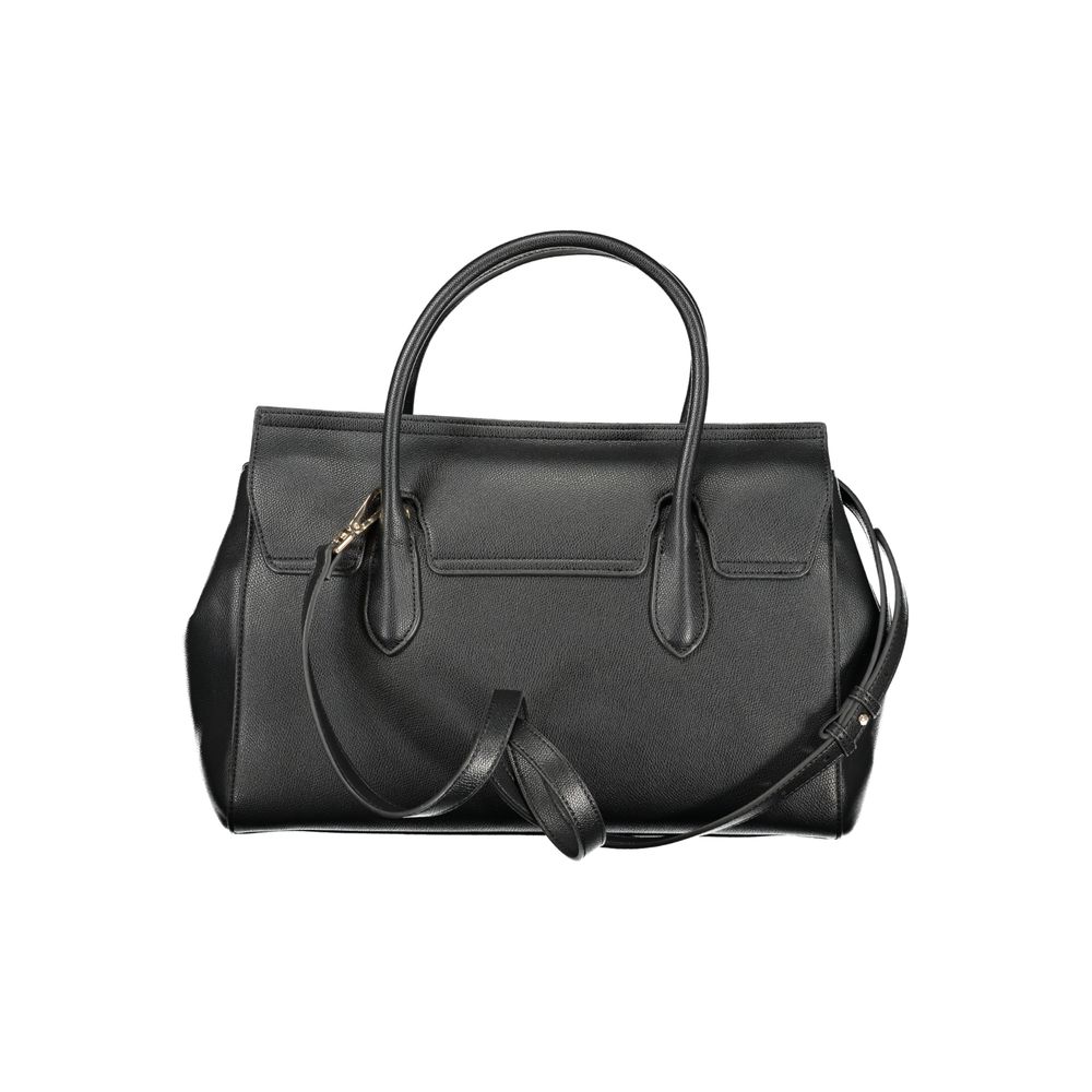 Twinset Nero polyurethane women's tote bag with sleek design, featuring dual handles and spacious interior.