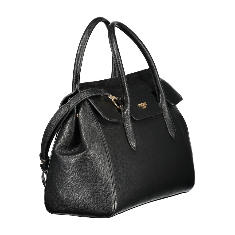 Twinset Nero polyurethane women's tote bag with sleek design and spacious interior, perfect for everyday use.