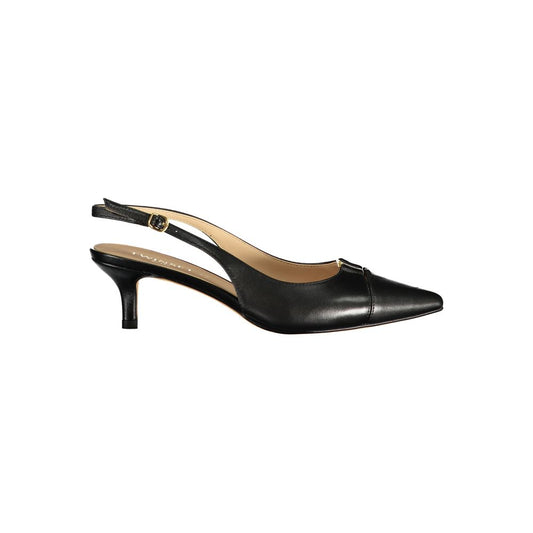 Twinset Black Leather Women Sandal Twinset