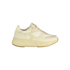 Twinset beige polyurethane women's sneakers with white soles and sleek design, ideal for casual and sporty outfits.