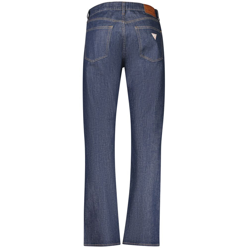 Men's Guess Jeans in blue cotton, slim fit denim with classic five-pocket design, stylish and comfortable for casual wear.