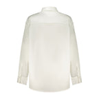 Guess Jeans Bianco cotton women's shirt, lightweight and casual, with a classic fit and button-front design.