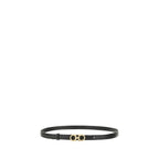 Ferragamo Brown Calf Leather Bos Taurus Thin Belt Ferragamo