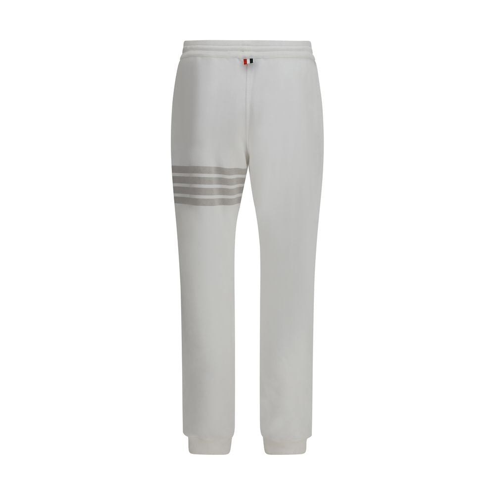 Thom Browne White Cotton Joggers Workout Pants Thom Browne