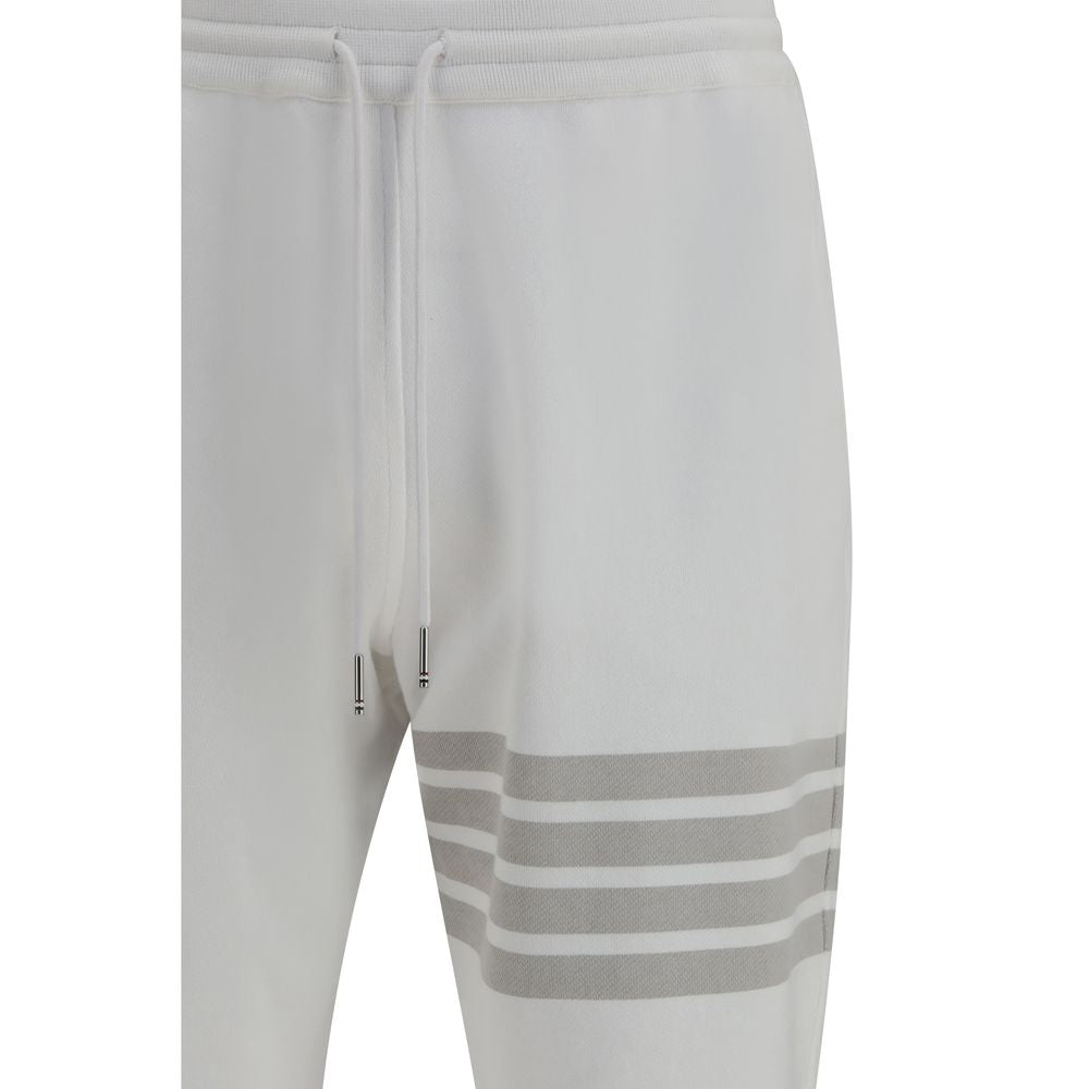 Thom Browne White Cotton Joggers Workout Pants Thom Browne