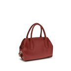 Red THEMOIRè handbag made of other fibres, featuring a structured design and stylish handles.