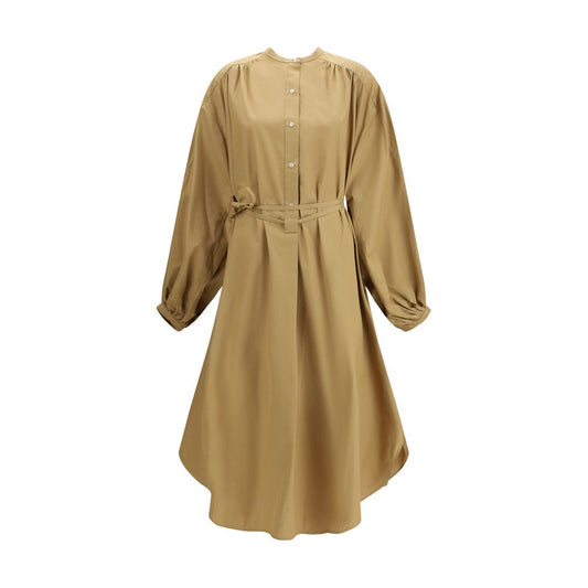 Loulou De Saison Beige Cotton Casual Dress Loulou De Saison