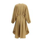 Loulou De Saison Beige Cotton Casual Dress Loulou De Saison