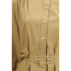 Loulou De Saison Beige Cotton Casual Dress Loulou De Saison
