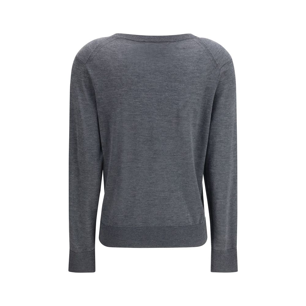 Loulou De Saison Gray Cashmere Cashmere Sweater Loulou De Saison