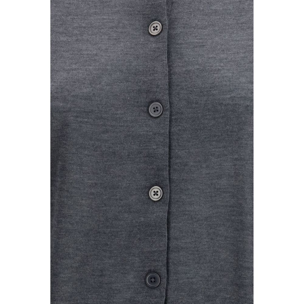 Loulou De Saison Gray Cashmere Cardigan Loulou De Saison