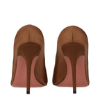Amina Muaddi Brown Satin High Heel Pumps Amina Muaddi