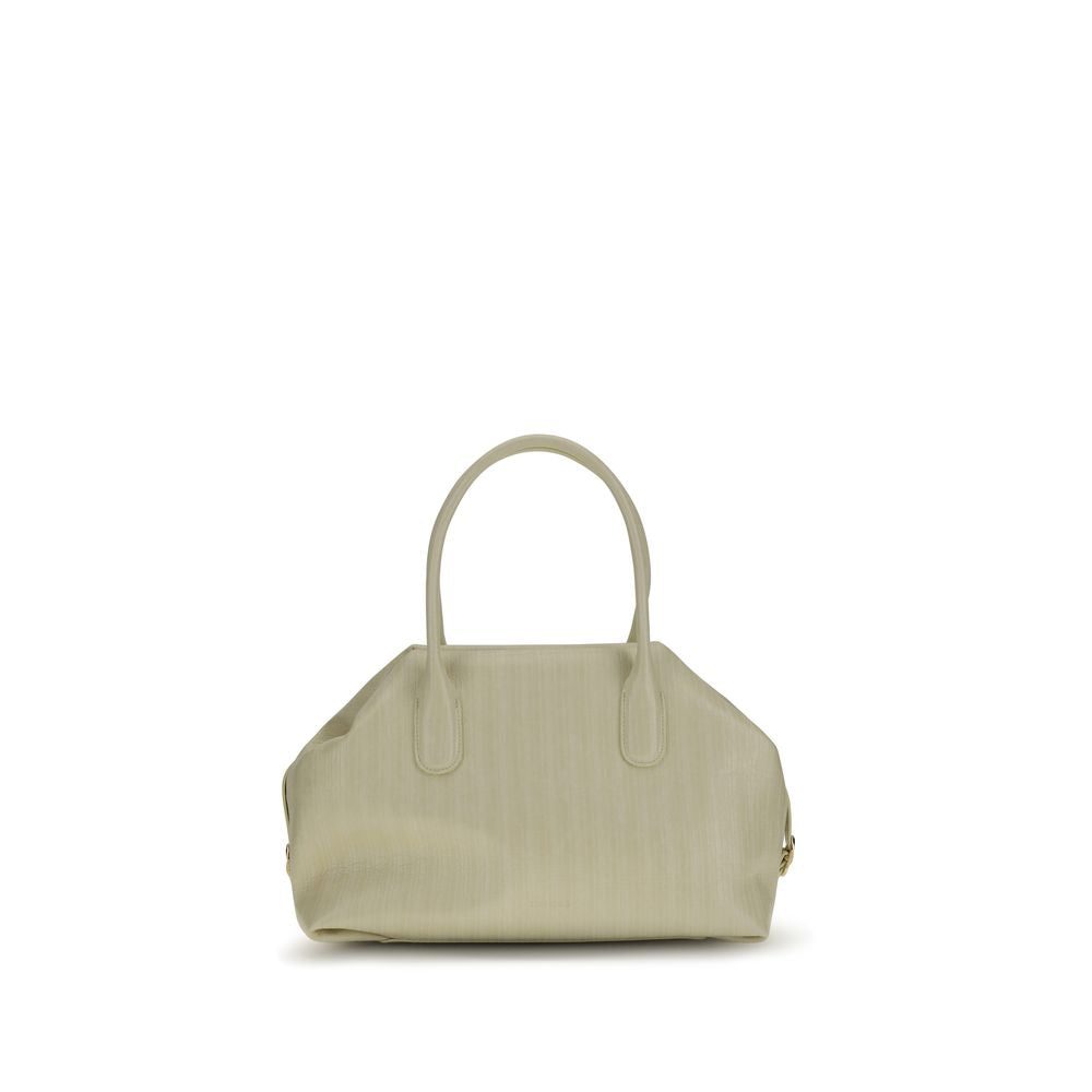 Beige THEMOIRè polyethylene shoulder bag with sleek design and adjustable strap, perfect for casual and everyday use.