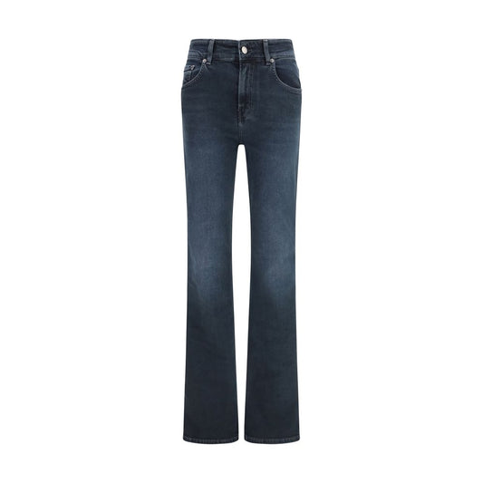 Haikure Blue Cotton Flared Jeans Haikure