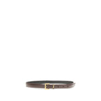 Saint Laurent Brown Calf Leather Bos Taurus Thin Belt Saint Laurent