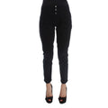 Costume National Black Cotton Cropped Jeans Costume National