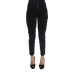 Costume National Black Cotton Cropped Jeans Costume National