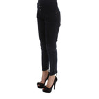 Costume National Black Cotton Cropped Jeans Costume National