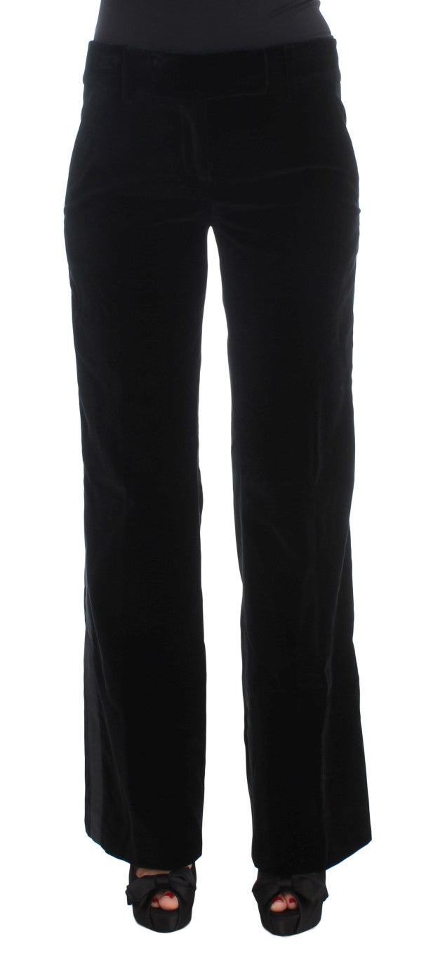 Ermanno Scervino Black Viscose Pants Ermanno Scervino