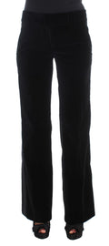 Ermanno Scervino Black Viscose Pants Ermanno Scervino
