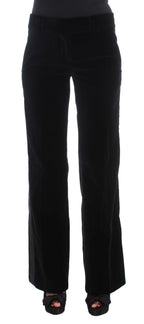 Ermanno Scervino Black Viscose Pants Ermanno Scervino