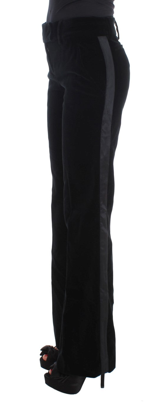 Ermanno Scervino Black Viscose Pants Ermanno Scervino