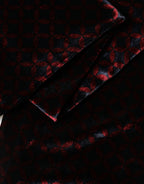 Dolce & Gabbana Black Red Rayon Geometric Pattern Fringe 140cm X 16cm  Scarf - Eljoys Fashion 