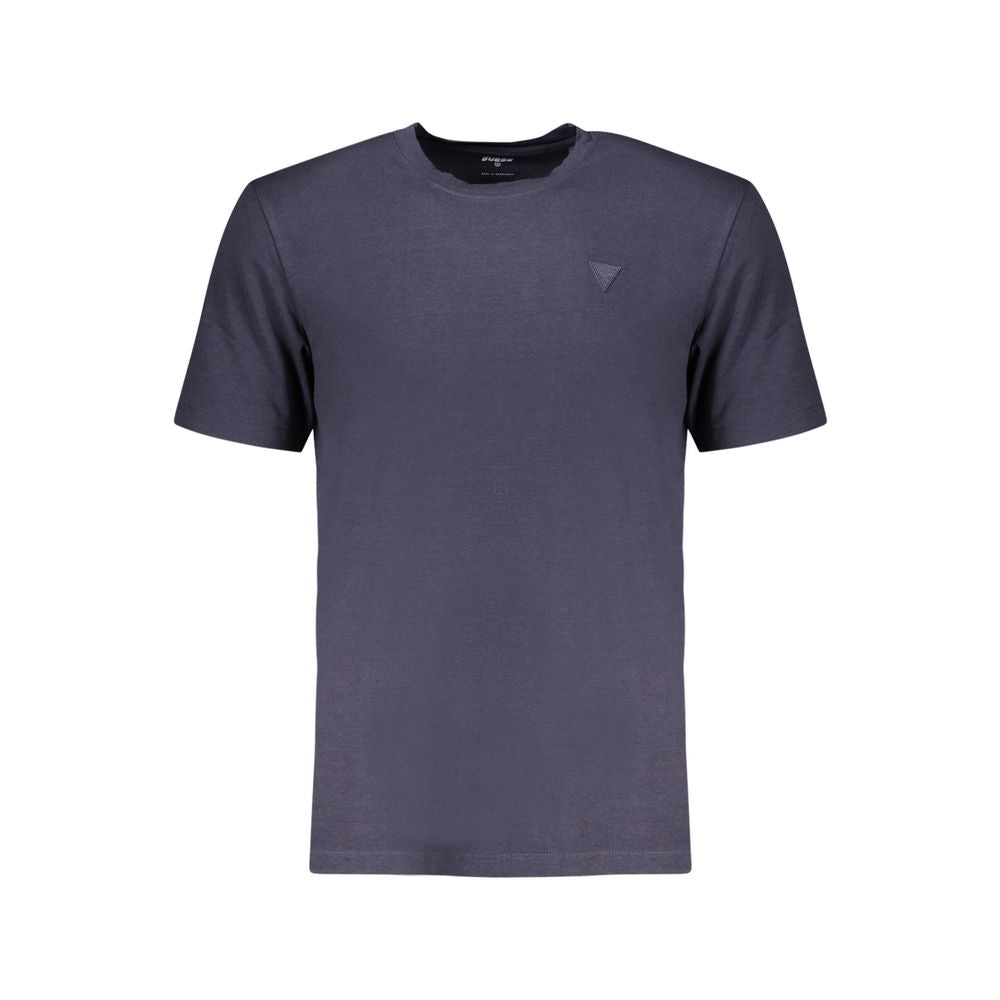 Guess Jeans Blu Modal men's T-shirt featuring a comfortable fit and classic design, displayed on a plain background.