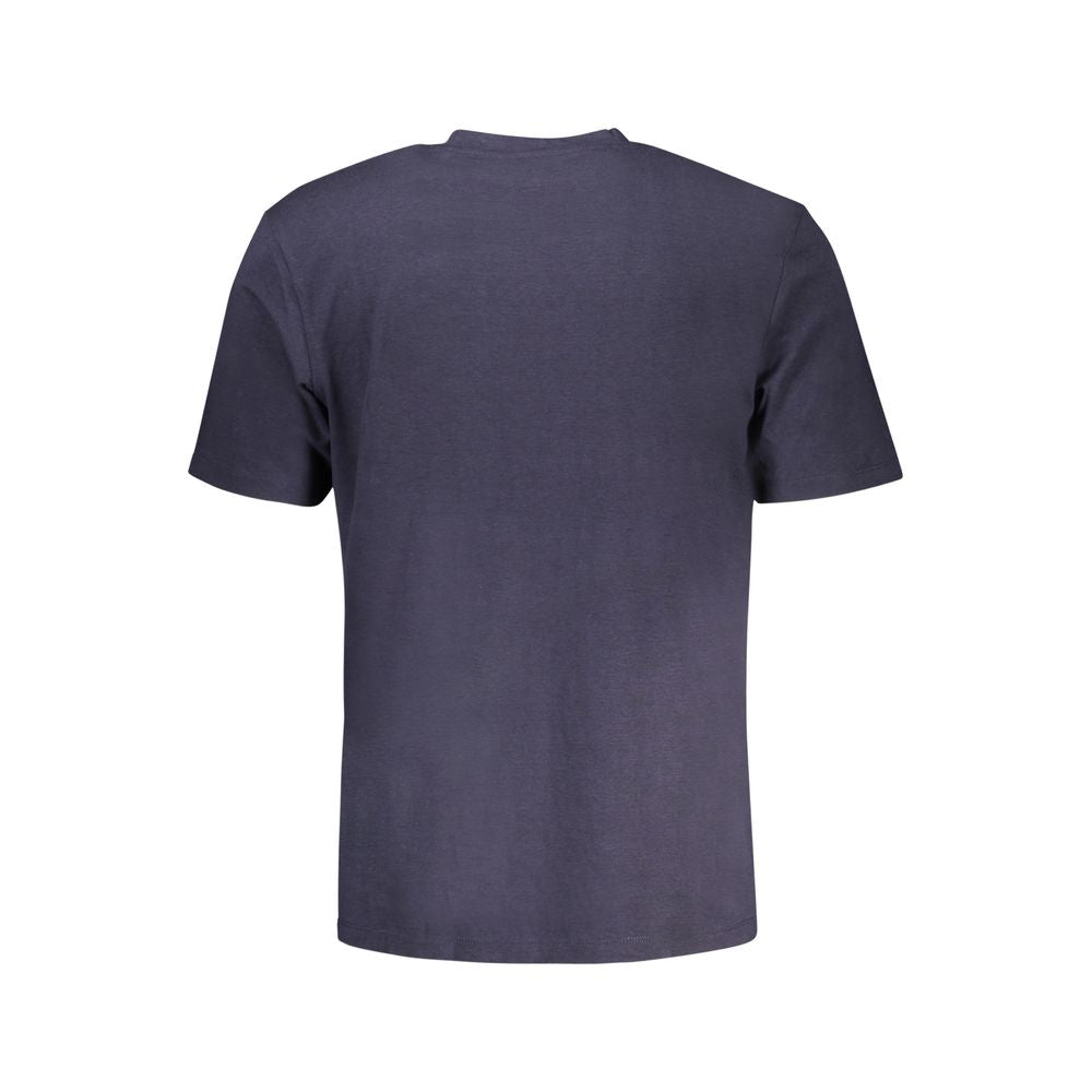 Guess Jeans Blu Modal men's T-shirt, light blue color with crew neck and short sleeves, made from soft modal fabric.