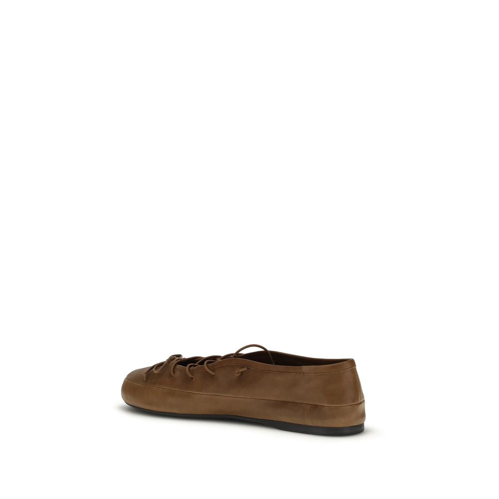 Miu Miu Brown Lamb Ovis Aries Aries Ballet Flats Miu Miu