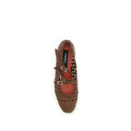 Carel Paris Brown Calf Leather Bos Taurus Ballet Flats