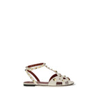 Valentino Garavani Beige Goatskin Flat Sandals
