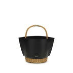 Sacai Black Calf Leather Bos Taurus Shoulder Bag