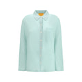 Guest in Residence Blue Cashmere Dress Shirt Guest in Residence